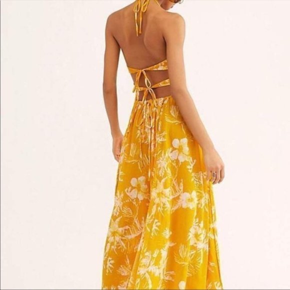 Free People Yellow Floral Maxi Dress - Picture 3 of 12